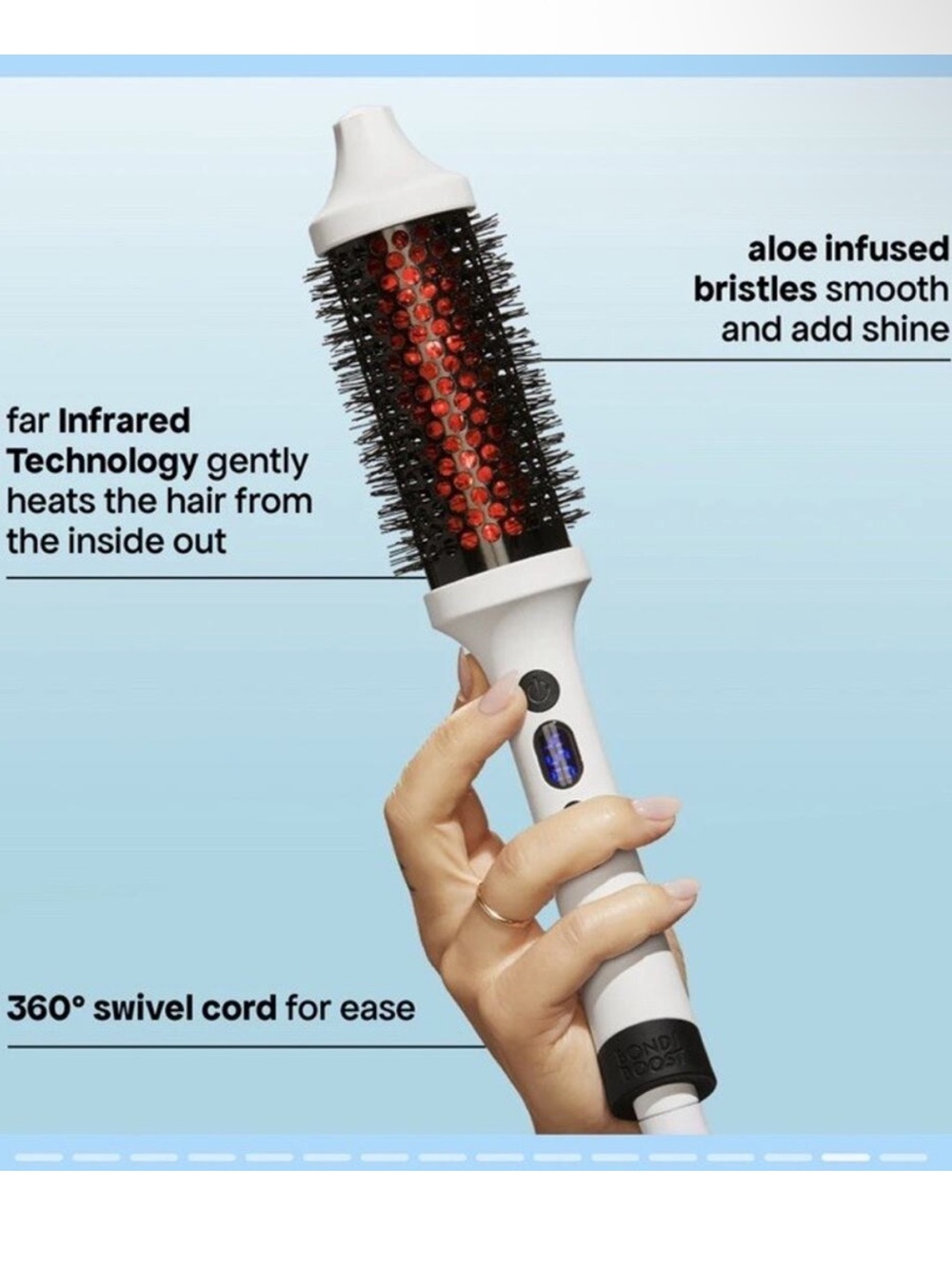 NEW! BONDI BOOST Infrared Bounce Thermal Brush 1.65” barrel